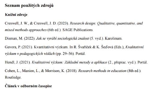 Náhled: Citace a zdroje – APA 7. vydání